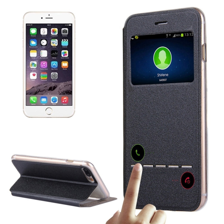 For iPhone 8 Plus & 7 Plus   Horizontal Flip Leather Case with Call Display ID & Holder