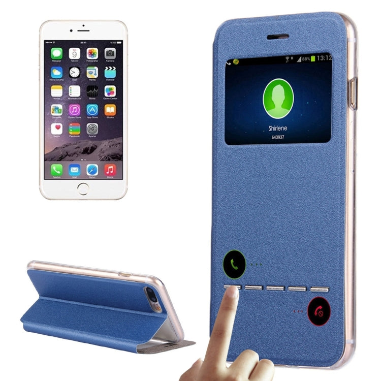 For iPhone 8 Plus & 7 Plus   Horizontal Flip Leather Case with Call Display ID & Holder