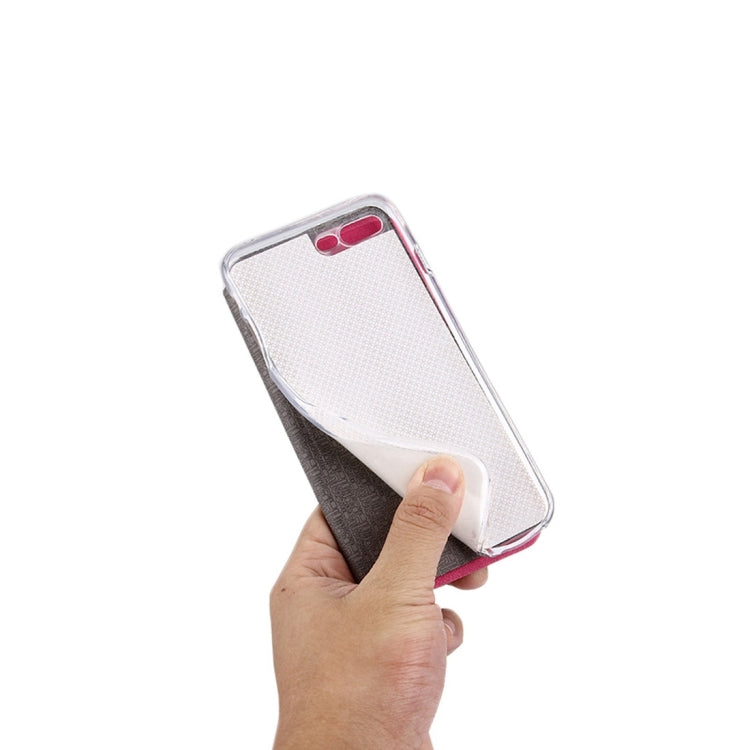 For iPhone 8 Plus & 7 Plus   Horizontal Flip Leather Case with Call Display ID & Holder