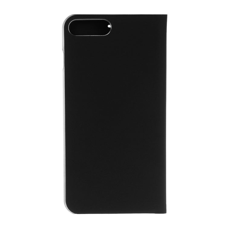For iPhone 8 Plus & 7 Plus   Plain Weave Texture Horizontal Flip Leather Case with Call Display ID