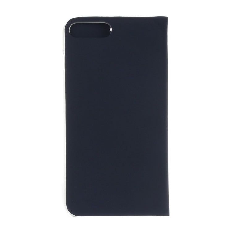 For iPhone 8 Plus & 7 Plus   Plain Weave Texture Horizontal Flip Leather Case with Call Display ID