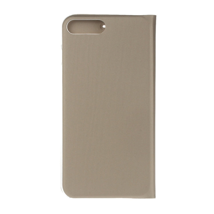 For iPhone 8 Plus & 7 Plus   Plain Weave Texture Horizontal Flip Leather Case with Call Display ID