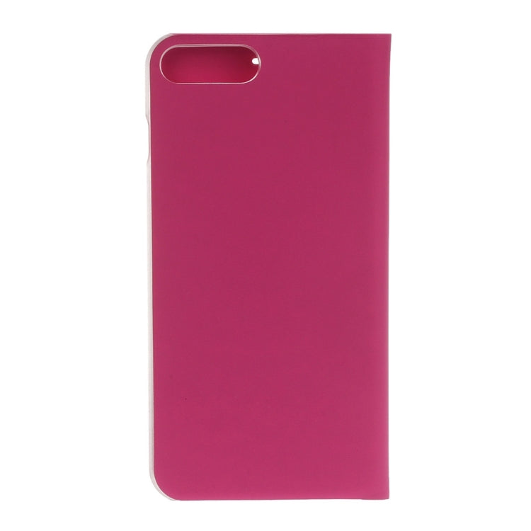 For iPhone 8 Plus & 7 Plus   Plain Weave Texture Horizontal Flip Leather Case with Call Display ID