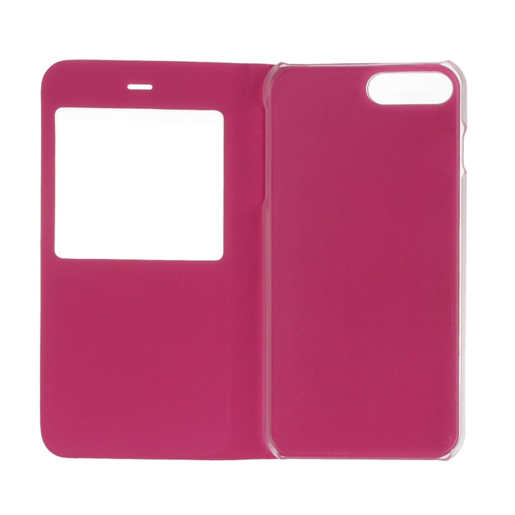 For iPhone 8 Plus & 7 Plus   Plain Weave Texture Horizontal Flip Leather Case with Call Display ID
