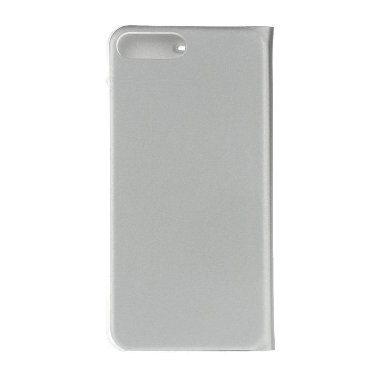 For iPhone 8 Plus & 7 Plus   Plain Weave Texture Horizontal Flip Leather Case with Call Display ID