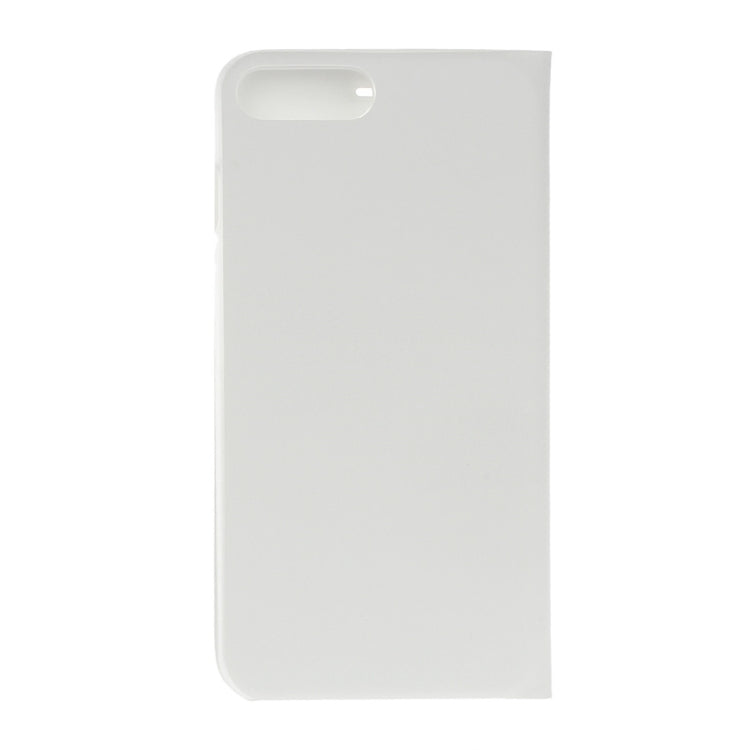 For iPhone 8 Plus & 7 Plus   Plain Weave Texture Horizontal Flip Leather Case with Call Display ID