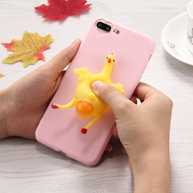 For iPhone 8 Plus & 7 Plus   3D Chicken Pattern Squeeze Relief Squishy Dropproof Protective Back Cover Case