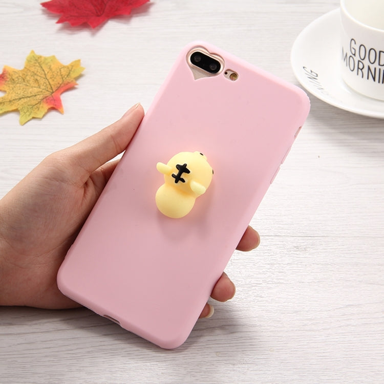 For iPhone 8 Plus & 7 Plus   3D Tiger Pattern Squeeze Relief Squishy Dropproof Protective Back Cover Case