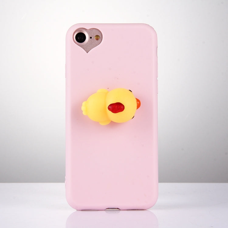 For iPhone 8 Plus & 7 Plus   3D Duck Pattern Squeeze Relief Squishy Dropproof Protective Back Cover Case