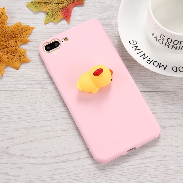 For iPhone 8 Plus & 7 Plus   3D Duck Pattern Squeeze Relief Squishy Dropproof Protective Back Cover Case