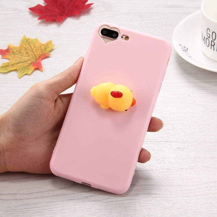 For iPhone 8 Plus & 7 Plus   3D Duck Pattern Squeeze Relief Squishy Dropproof Protective Back Cover Case