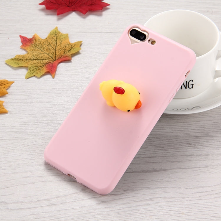 For iPhone 8 Plus & 7 Plus   3D Duck Pattern Squeeze Relief Squishy Dropproof Protective Back Cover Case