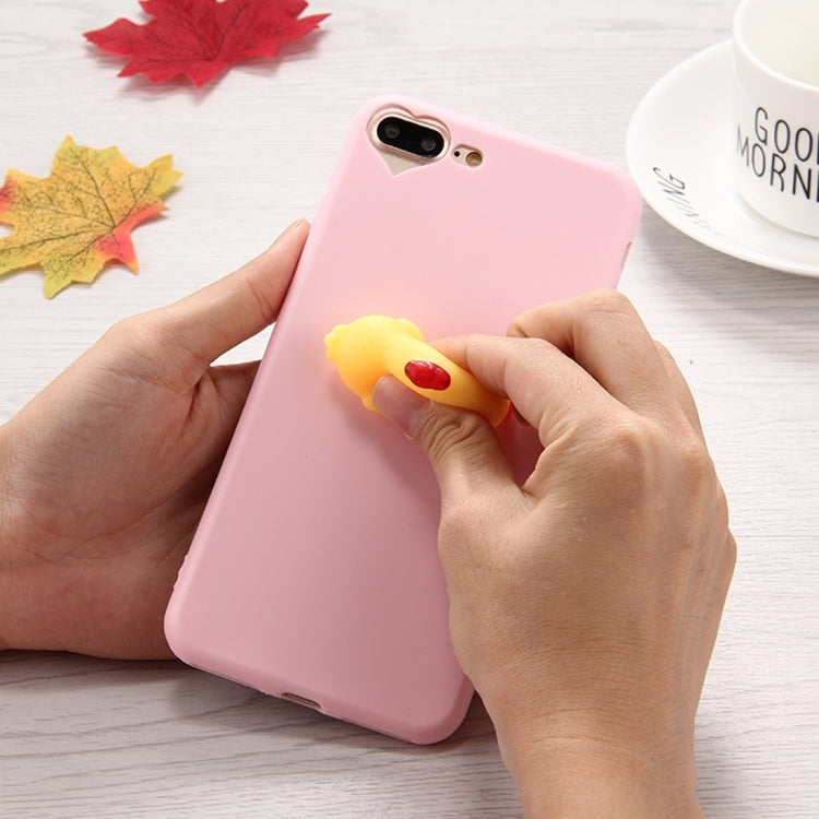 For iPhone 8 Plus & 7 Plus   3D Duck Pattern Squeeze Relief Squishy Dropproof Protective Back Cover Case