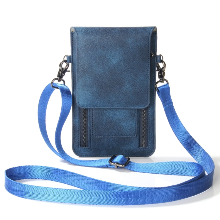 6.3 inch and Below Universal PU Leather Double Zipper Shoulder Carrying Bag with Card Slots & Wallet for Sony, Huawei, Meizu, Lenovo, ASUS, Cubot, Oneplus, Dreami, Oukitel, Xiaomi, Ulefone, Letv, DOOGEE, Vkworld, and other Smartphones