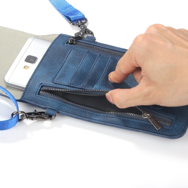 6.3 inch and Below Universal PU Leather Double Zipper Shoulder Carrying Bag with Card Slots & Wallet for Sony, Huawei, Meizu, Lenovo, ASUS, Cubot, Oneplus, Dreami, Oukitel, Xiaomi, Ulefone, Letv, DOOGEE, Vkworld, and other Smartphones