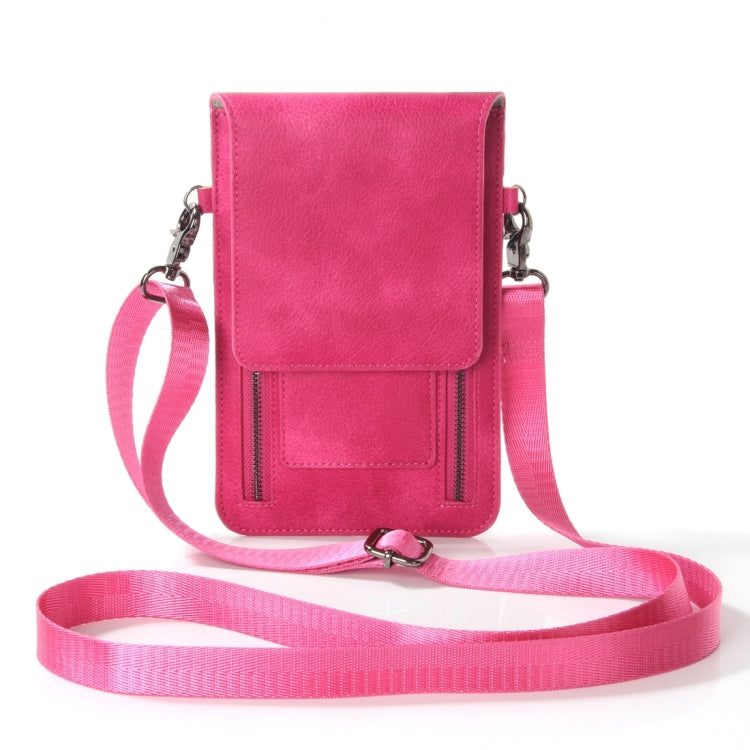 6.3 inch and Below Universal PU Leather Double Zipper Shoulder Carrying Bag with Card Slots & Wallet for Sony, Huawei, Meizu, Lenovo, ASUS, Cubot, Oneplus, Dreami, Oukitel, Xiaomi, Ulefone, Letv, DOOGEE, Vkworld, and other Smartphones