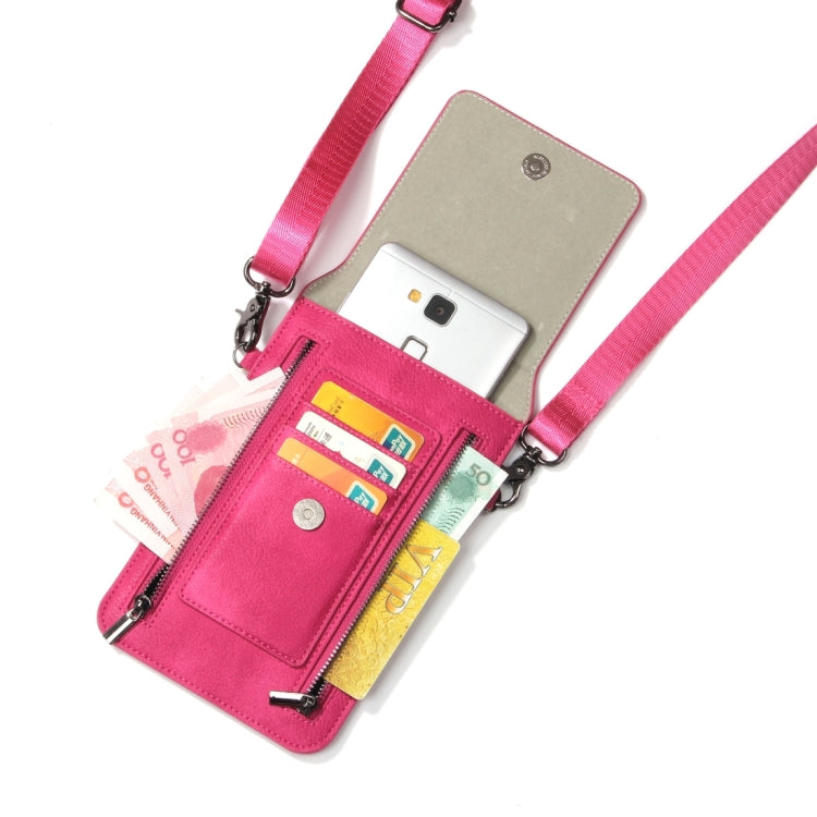 6.3 inch and Below Universal PU Leather Double Zipper Shoulder Carrying Bag with Card Slots & Wallet for Sony, Huawei, Meizu, Lenovo, ASUS, Cubot, Oneplus, Dreami, Oukitel, Xiaomi, Ulefone, Letv, DOOGEE, Vkworld, and other Smartphones
