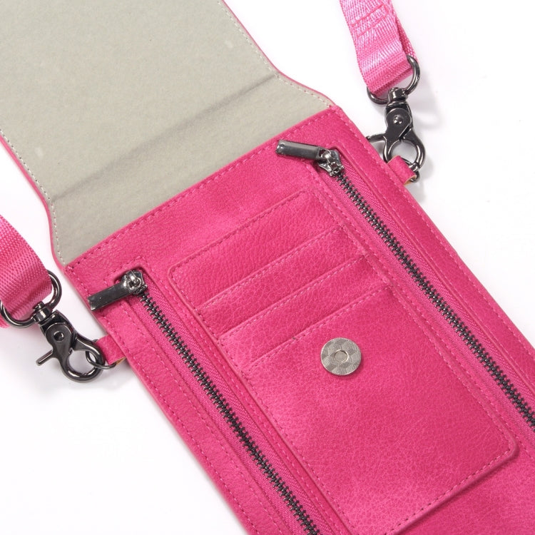 6.3 inch and Below Universal PU Leather Double Zipper Shoulder Carrying Bag with Card Slots & Wallet for Sony, Huawei, Meizu, Lenovo, ASUS, Cubot, Oneplus, Dreami, Oukitel, Xiaomi, Ulefone, Letv, DOOGEE, Vkworld, and other Smartphones