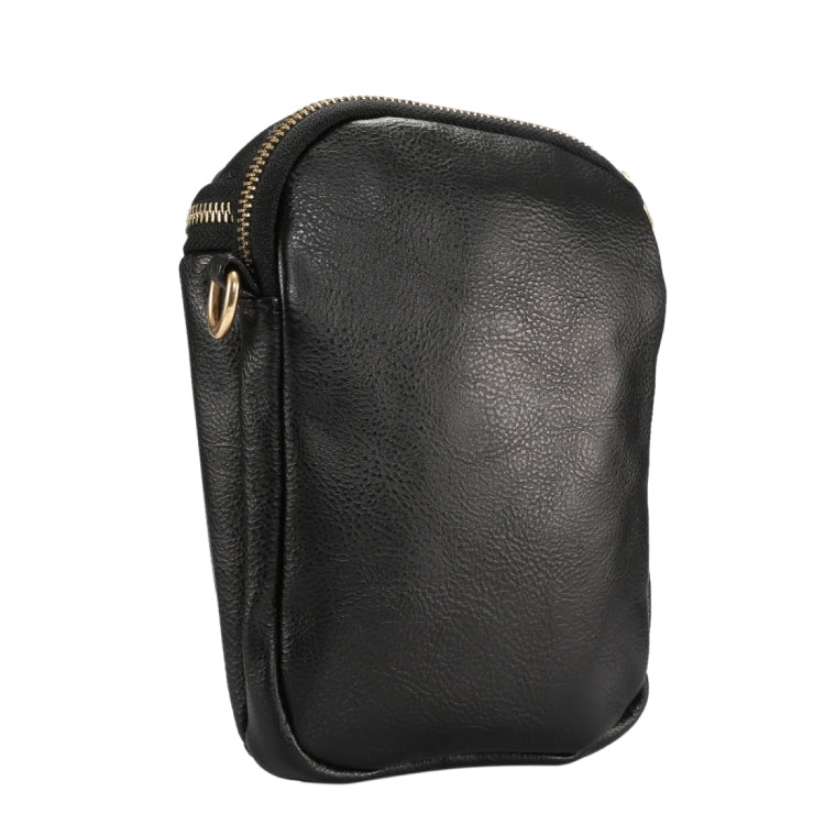 6.4 inch and Below Universal Litchi Texture PU Leather Double Zipper Shoulder Carrying Bag for Sony, Huawei, Meizu, Lenovo, ASUS, Cubot, Oneplus, Dreami, Oukitel, Xiaomi, Ulefone, Letv, DOOGEE, Vkworld, and other Smartphones