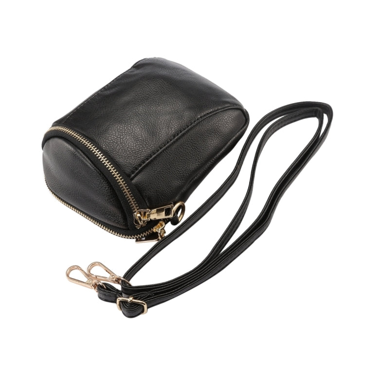6.4 inch and Below Universal Litchi Texture PU Leather Double Zipper Shoulder Carrying Bag for Sony, Huawei, Meizu, Lenovo, ASUS, Cubot, Oneplus, Dreami, Oukitel, Xiaomi, Ulefone, Letv, DOOGEE, Vkworld, and other Smartphones