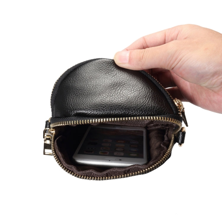 6.4 inch and Below Universal Litchi Texture PU Leather Double Zipper Shoulder Carrying Bag for Sony, Huawei, Meizu, Lenovo, ASUS, Cubot, Oneplus, Dreami, Oukitel, Xiaomi, Ulefone, Letv, DOOGEE, Vkworld, and other Smartphones
