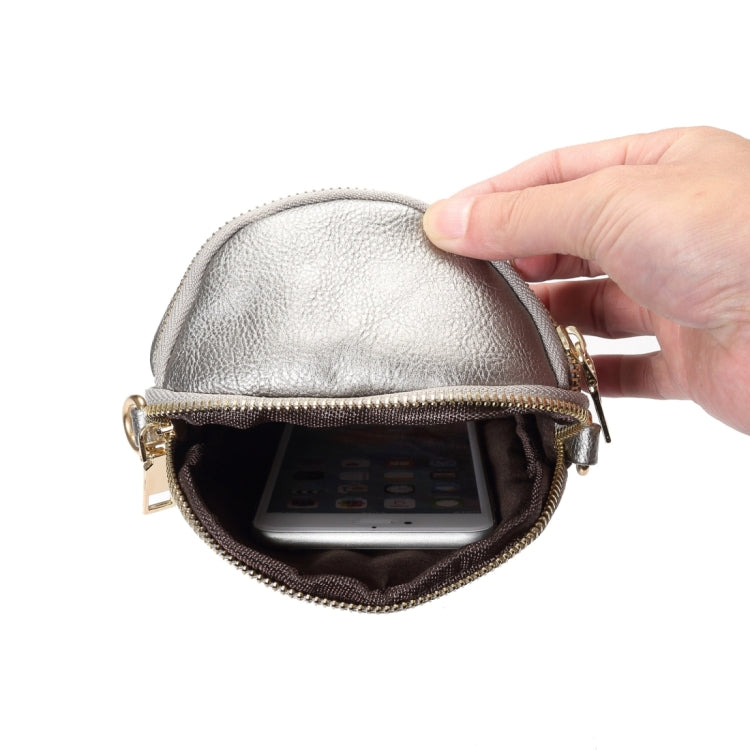 6.4 inch and Below Universal Litchi Texture PU Leather Double Zipper Shoulder Carrying Bag for Sony, Huawei, Meizu, Lenovo, ASUS, Cubot, Oneplus, Dreami, Oukitel, Xiaomi, Ulefone, Letv, DOOGEE, Vkworld, and other Smartphones