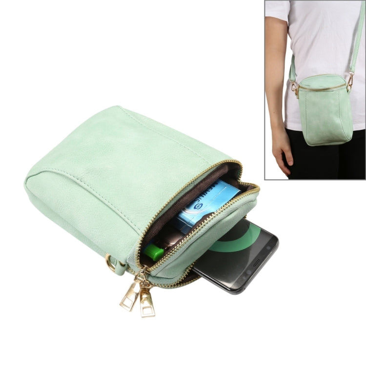 6.4 inch and Below Universal Litchi Texture PU Leather Double Zipper Shoulder Carrying Bag for Sony, Huawei, Meizu, Lenovo, ASUS, Cubot, Oneplus, Dreami, Oukitel, Xiaomi, Ulefone, Letv, DOOGEE, Vkworld, and other Smartphones