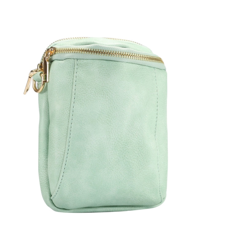 6.4 inch and Below Universal Litchi Texture PU Leather Double Zipper Shoulder Carrying Bag for Sony, Huawei, Meizu, Lenovo, ASUS, Cubot, Oneplus, Dreami, Oukitel, Xiaomi, Ulefone, Letv, DOOGEE, Vkworld, and other Smartphones