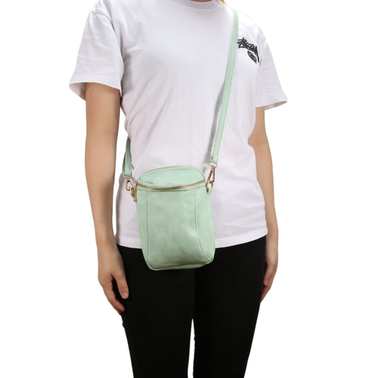 6.4 inch and Below Universal Litchi Texture PU Leather Double Zipper Shoulder Carrying Bag for Sony, Huawei, Meizu, Lenovo, ASUS, Cubot, Oneplus, Dreami, Oukitel, Xiaomi, Ulefone, Letv, DOOGEE, Vkworld, and other Smartphones