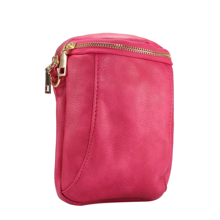 6.4 inch and Below Universal Litchi Texture PU Leather Double Zipper Shoulder Carrying Bag for Sony, Huawei, Meizu, Lenovo, ASUS, Cubot, Oneplus, Dreami, Oukitel, Xiaomi, Ulefone, Letv, DOOGEE, Vkworld, and other Smartphones