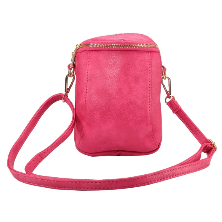 6.4 inch and Below Universal Litchi Texture PU Leather Double Zipper Shoulder Carrying Bag for Sony, Huawei, Meizu, Lenovo, ASUS, Cubot, Oneplus, Dreami, Oukitel, Xiaomi, Ulefone, Letv, DOOGEE, Vkworld, and other Smartphones