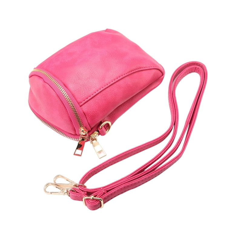 6.4 inch and Below Universal Litchi Texture PU Leather Double Zipper Shoulder Carrying Bag for Sony, Huawei, Meizu, Lenovo, ASUS, Cubot, Oneplus, Dreami, Oukitel, Xiaomi, Ulefone, Letv, DOOGEE, Vkworld, and other Smartphones