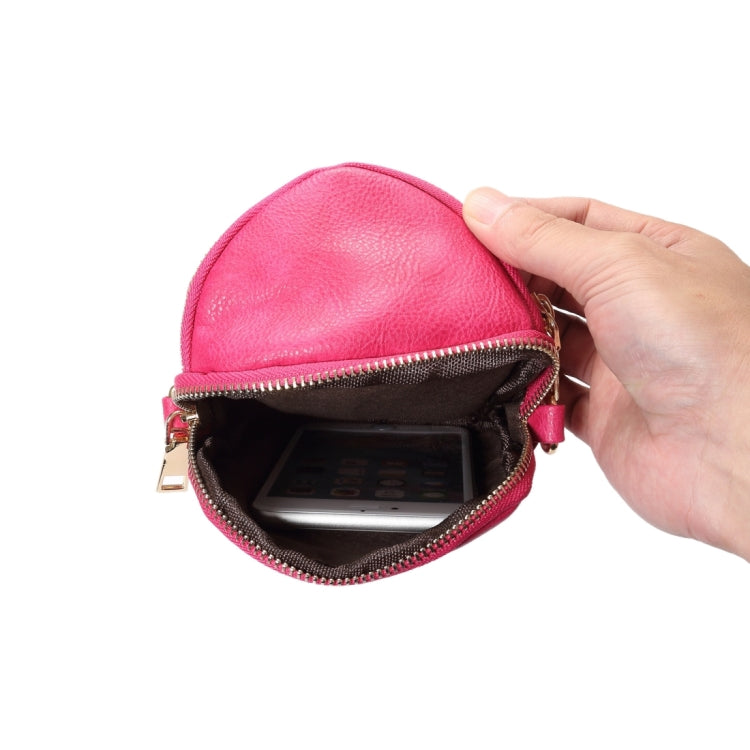 6.4 inch and Below Universal Litchi Texture PU Leather Double Zipper Shoulder Carrying Bag for Sony, Huawei, Meizu, Lenovo, ASUS, Cubot, Oneplus, Dreami, Oukitel, Xiaomi, Ulefone, Letv, DOOGEE, Vkworld, and other Smartphones