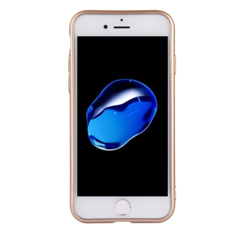 For iPhone 8 Plus & 7 Plus   Pure Colour Oil Spout Soft TPU Metal Button Protective Case Back Cover