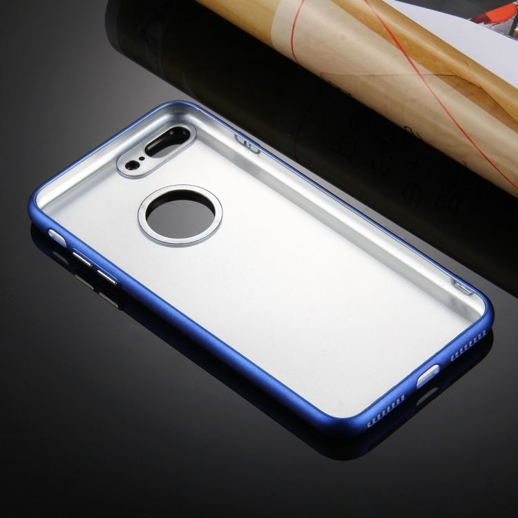 For iPhone 8 Plus & 7 Plus   Pure Colour Oil Spout Soft TPU Metal Button Protective Case Back Cover