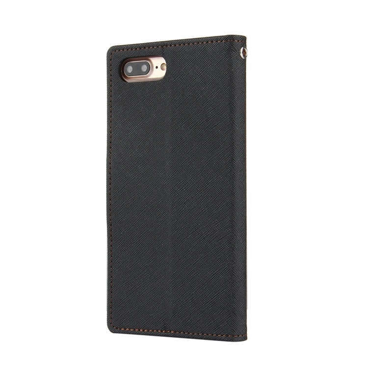 GOOSPERY FANCY DIARY for iPhone 8 Plus & 7 Plus   Cross Texture Horizontal Flip Leather Case with Card Slots & Wallet & Holder