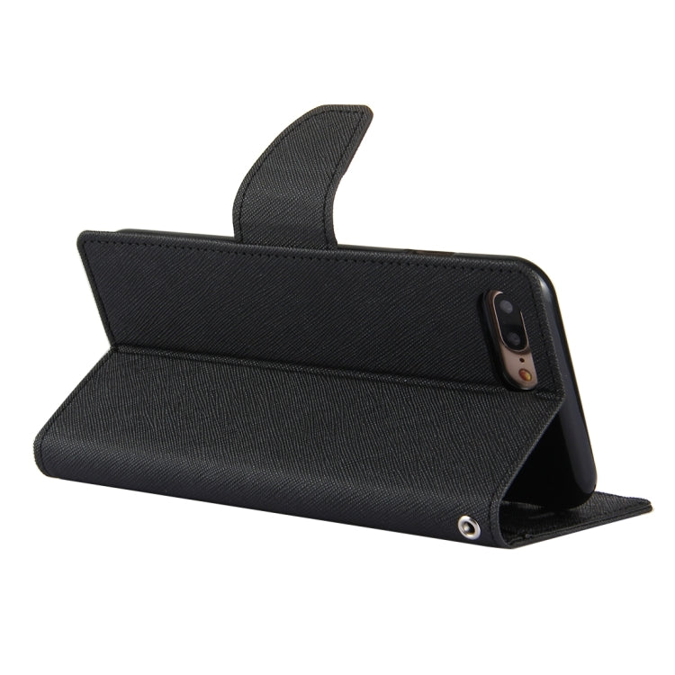 GOOSPERY FANCY DIARY for iPhone 8 Plus & 7 Plus   Cross Texture Horizontal Flip Leather Case with Card Slots & Wallet & Holder