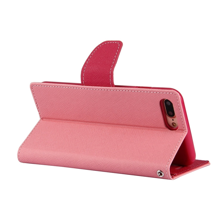 GOOSPERY FANCY DIARY for iPhone 8 Plus & 7 Plus   Cross Texture Horizontal Flip Leather Case with Card Slots & Wallet & Holder