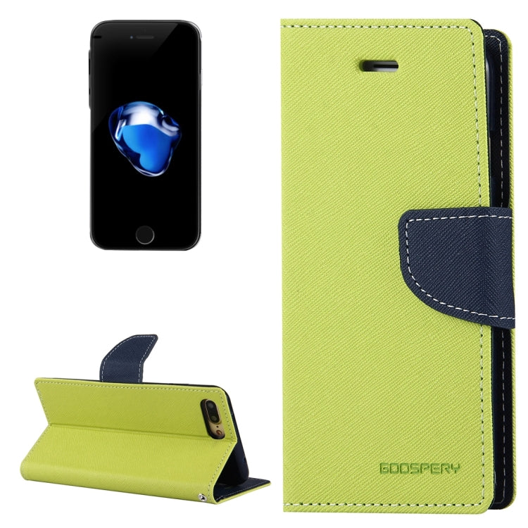 GOOSPERY FANCY DIARY for iPhone 8 Plus & 7 Plus   Cross Texture Horizontal Flip Leather Case with Card Slots & Wallet & Holder