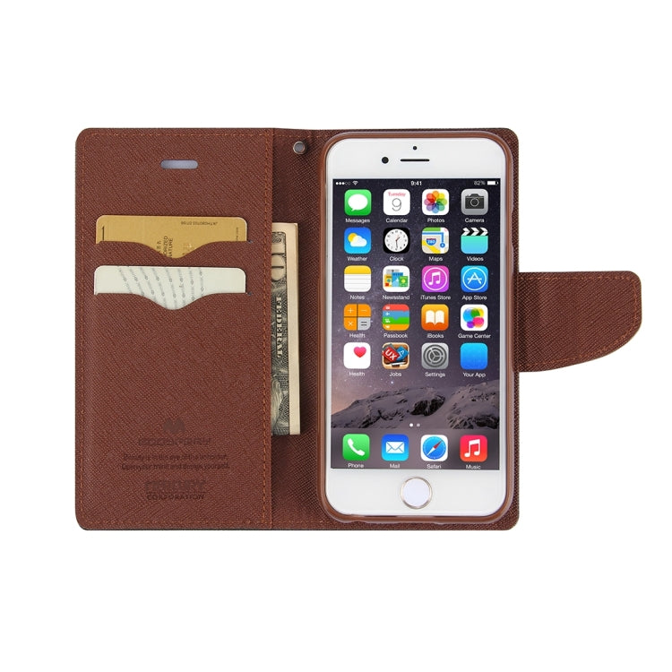 GOOSPERY FANCY DIARY for iPhone 8 Plus & 7 Plus   Cross Texture Horizontal Flip Leather Case with Card Slots & Wallet & Holder