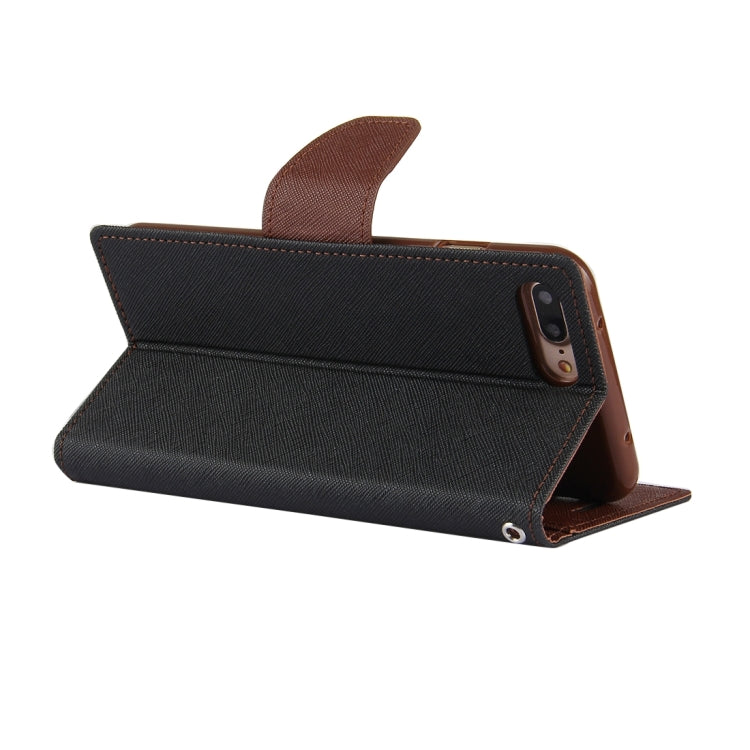 GOOSPERY FANCY DIARY for iPhone 8 Plus & 7 Plus   Cross Texture Horizontal Flip Leather Case with Card Slots & Wallet & Holder