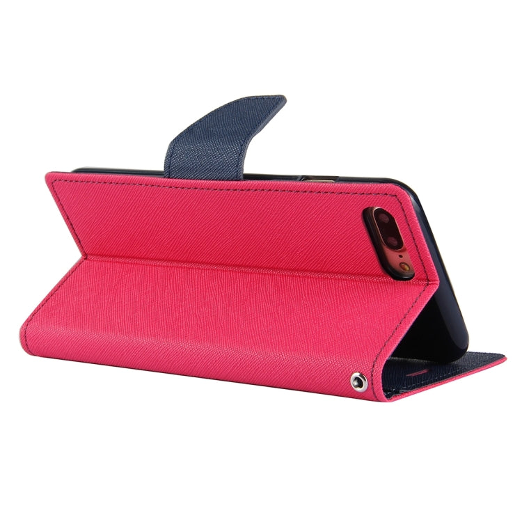 GOOSPERY FANCY DIARY for iPhone 8 Plus & 7 Plus   Cross Texture Horizontal Flip Leather Case with Card Slots & Wallet & Holder