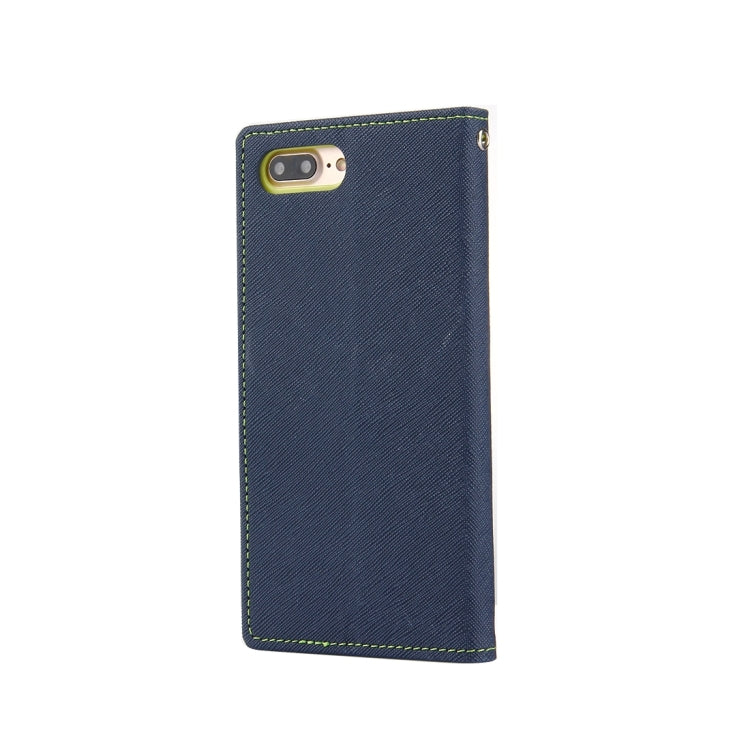 GOOSPERY FANCY DIARY for iPhone 8 Plus & 7 Plus   Cross Texture Horizontal Flip Leather Case with Card Slots & Wallet & Holder