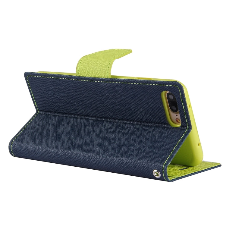GOOSPERY FANCY DIARY for iPhone 8 Plus & 7 Plus   Cross Texture Horizontal Flip Leather Case with Card Slots & Wallet & Holder