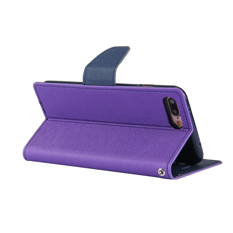 GOOSPERY FANCY DIARY for iPhone 8 Plus & 7 Plus   Cross Texture Horizontal Flip Leather Case with Card Slots & Wallet & Holder