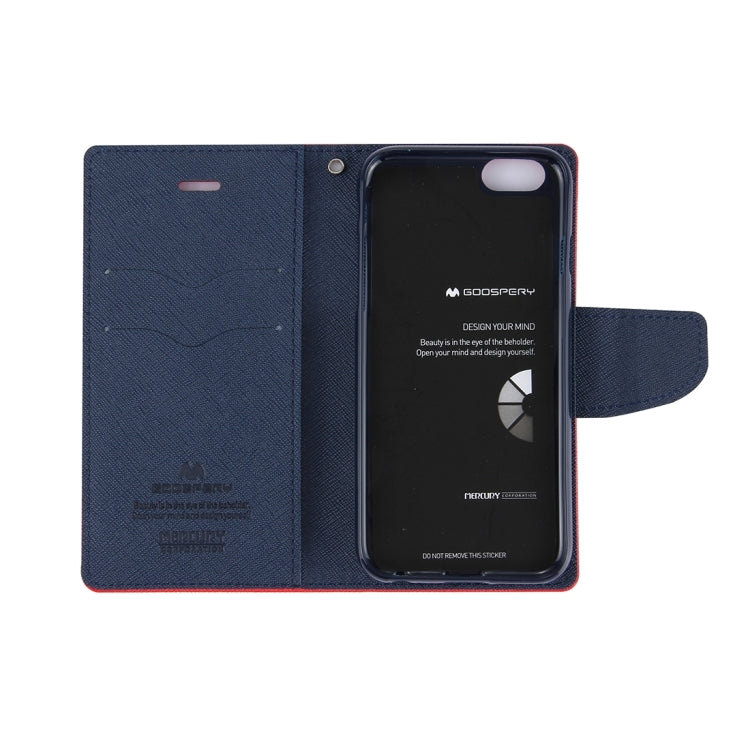 GOOSPERY FANCY DIARY for iPhone 8 Plus & 7 Plus   Cross Texture Horizontal Flip Leather Case with Card Slots & Wallet & Holder