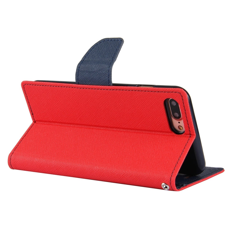 GOOSPERY FANCY DIARY for iPhone 8 Plus & 7 Plus   Cross Texture Horizontal Flip Leather Case with Card Slots & Wallet & Holder