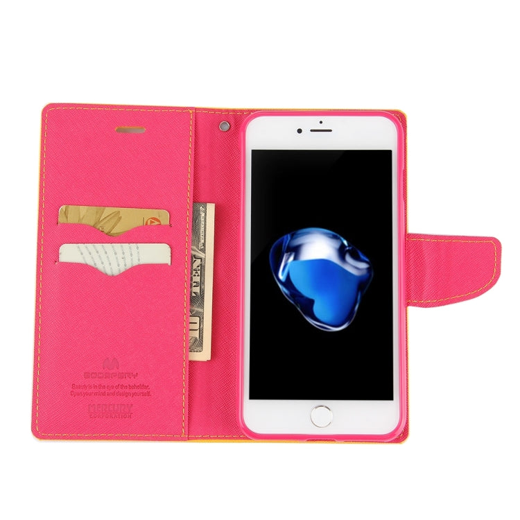 GOOSPERY FANCY DIARY for iPhone 8 Plus & 7 Plus   Cross Texture Horizontal Flip Leather Case with Card Slots & Wallet & Holder
