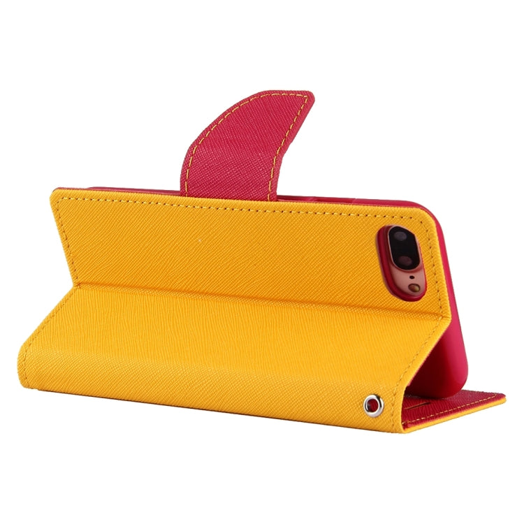GOOSPERY FANCY DIARY for iPhone 8 Plus & 7 Plus   Cross Texture Horizontal Flip Leather Case with Card Slots & Wallet & Holder