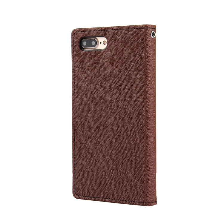 GOOSPERY FANCY DIARY for iPhone 8 Plus & 7 Plus   Cross Texture Horizontal Flip Leather Case with Card Slots & Wallet & Holder